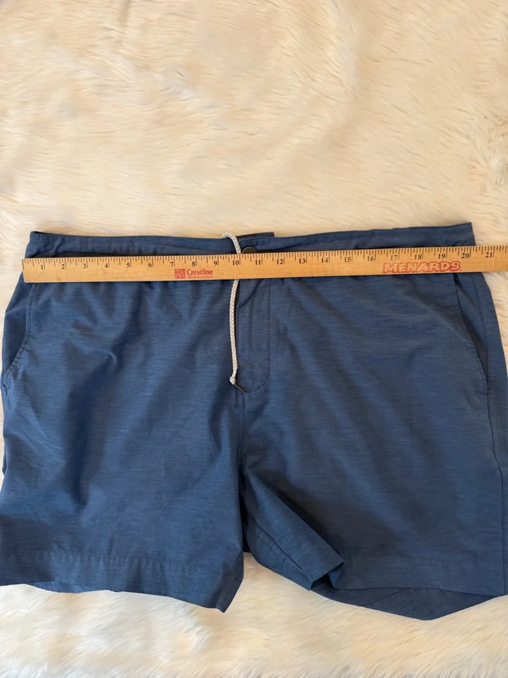 Faherty All Day Shorts 38 Navy 4 Way Stretch Viral Active Essential Pull On